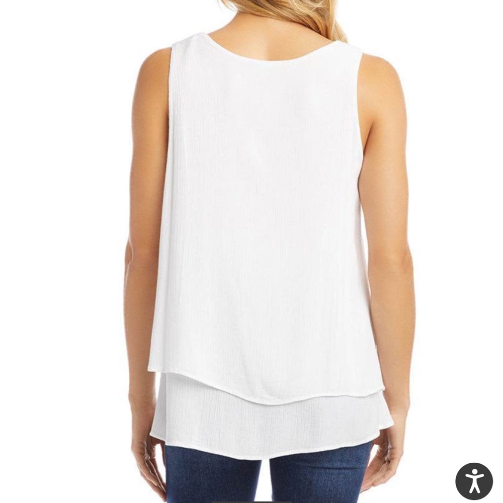 Karen Kane NWT Layered Tank in white - Picture 2 of 8